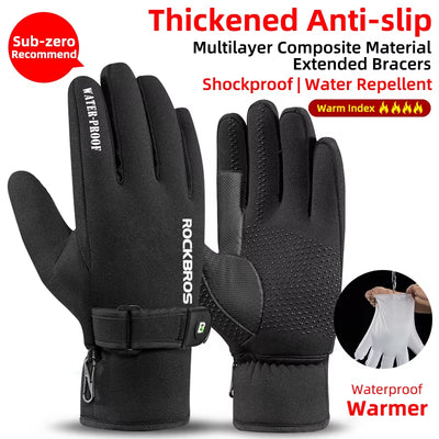 Stay Warm and Stylish with Our Ultimate Waterproof Winter Gloves for Skiing, Snowboarding, and Cycling - Perfect Fleece Thermal Protection for Everyone!