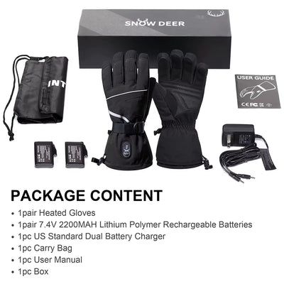Ultimate Heated Gloves for Winter Adventures - Waterproof, Rechargeable, and Perfect for Skiing and Snowmobiling!